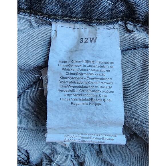 ZLZ Denim Men's Gray Green Slim Fit Jeans - Size 32 W - Picture 7 of 7